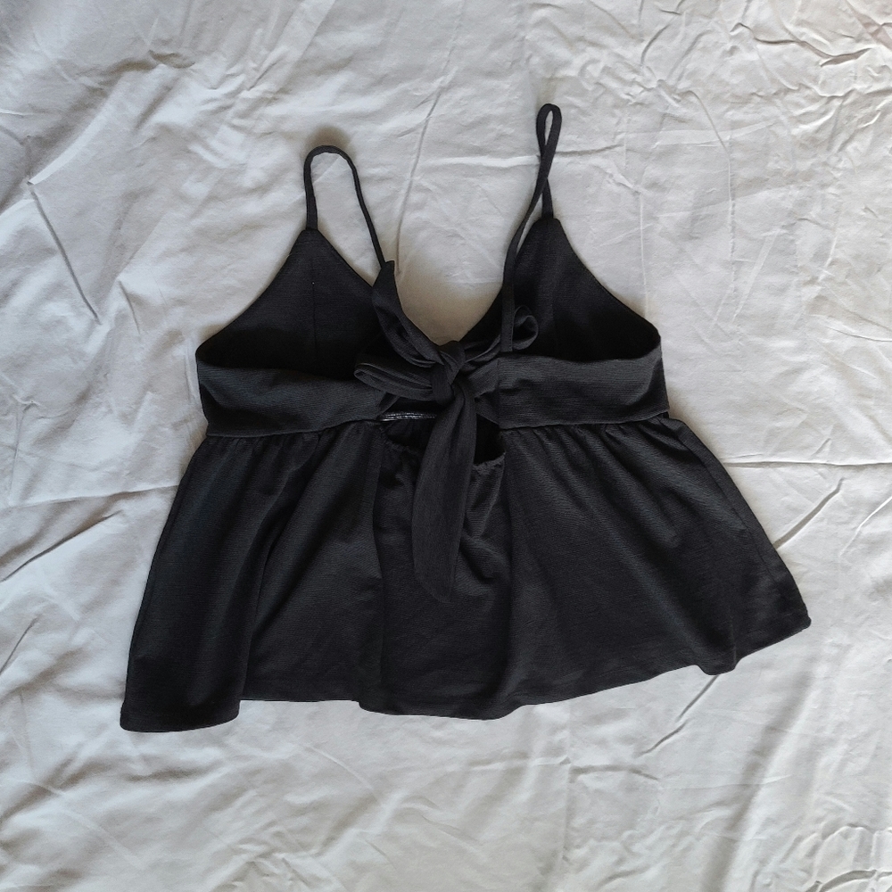 Black babydoll blouse